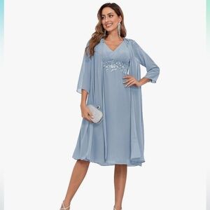 Elegant light blue dress